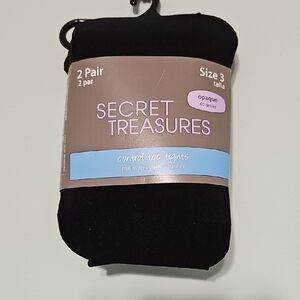 Secret Treasures Opaque Black Tights